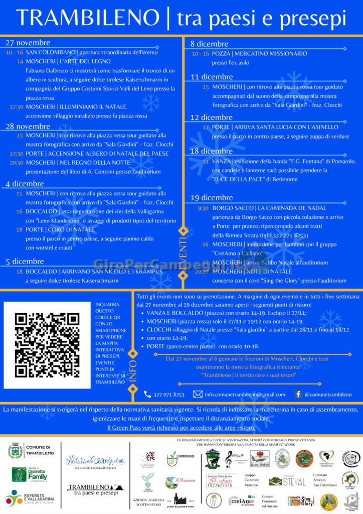 Trambileno tra Paesi e Presepi programma