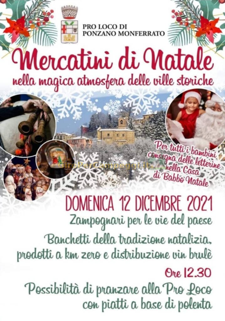 Mercatini di Natale a Ponzano Monferrato (AL)