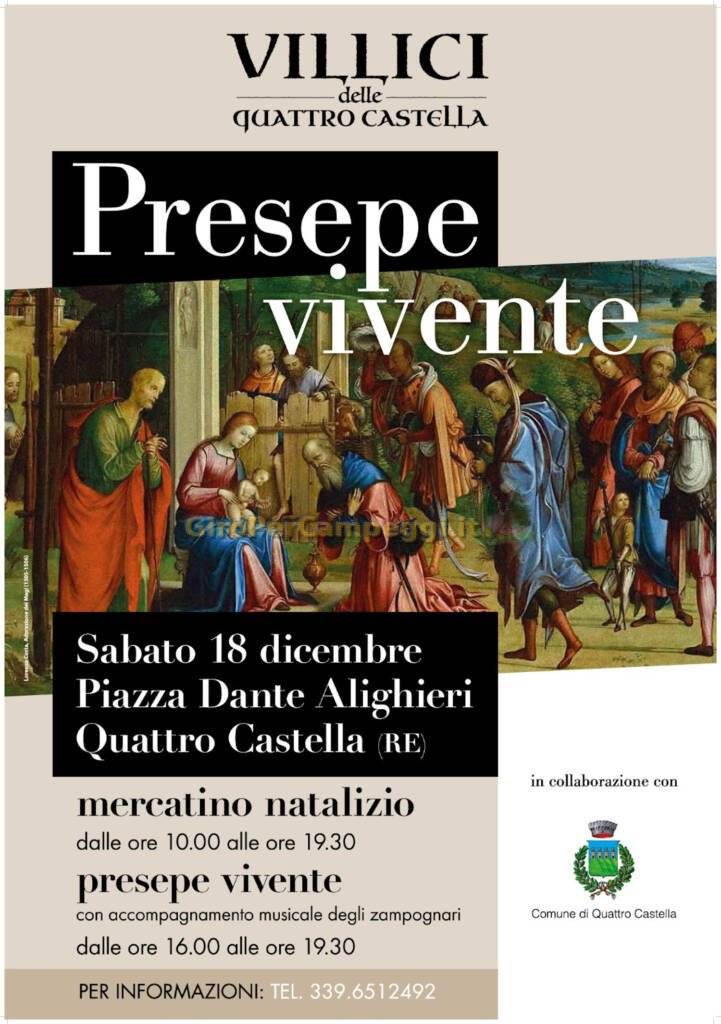 Presepe Vivente e Mercatino Natalizio a Quattro Castella (RE)