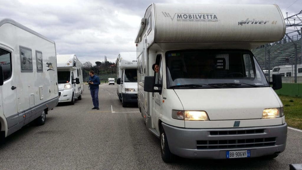 Con il Camper al Carnevale di Imola - Circuito di Imola - In Griglia di Partenza